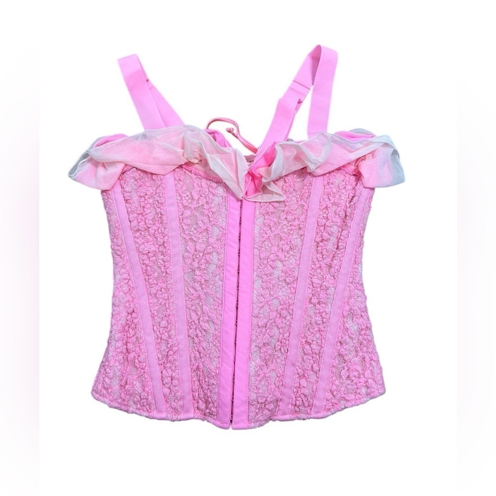 Free People We are HAH Seams Like A Princess Corset in Rose Quartz Sz XS NWT - Picture 5 of 16